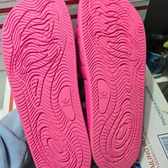 Adidas Pink Pharrell Hu Slides Sz 12 - Picture 5 of 5